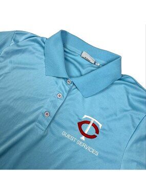 Minnesota Twins Men's Team Issued Staff Polo Shirt Blue • Large